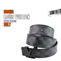 ICONIC LOUIS VUITTION BLK Checkered Belt