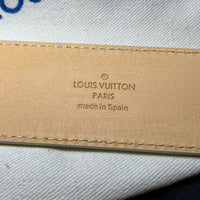 LV White Checkered Classic Belt